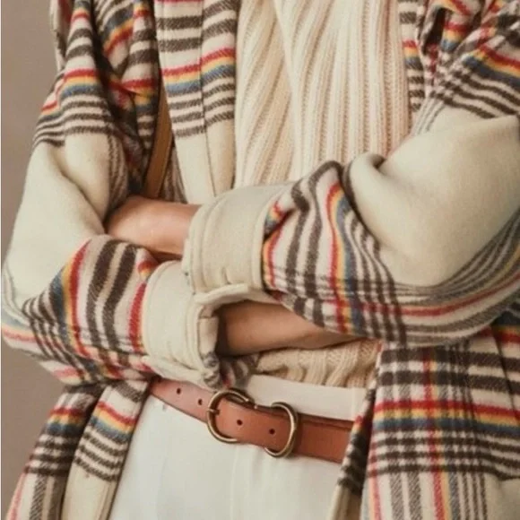 Polo Ralph Lauren Western Fringe Trim Plaid Wool Jacket - Picture 7 of 14